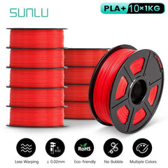 SUNLU 10KG 3D Filament PLA /PLA PLUS Filament 10kg 22 lbs 1.75mm 3D Printer Filament Environmentally friendly High strength PLA