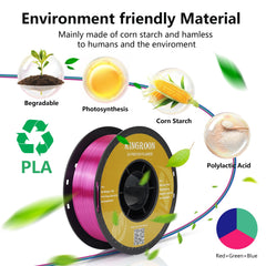 KEEPANG PLA/Silk PLA Filament 5/10kg 3D Printer Filament 1kg/1roll 1.75mm Pla Plastic Filamento No Bubble 3D Printing Materials