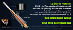 Creality Official K2 Plus Ceramic Heating Block Hotend Kit Unicorn Quick Swap Nozzle Kit 350°C High Temperature Resistant