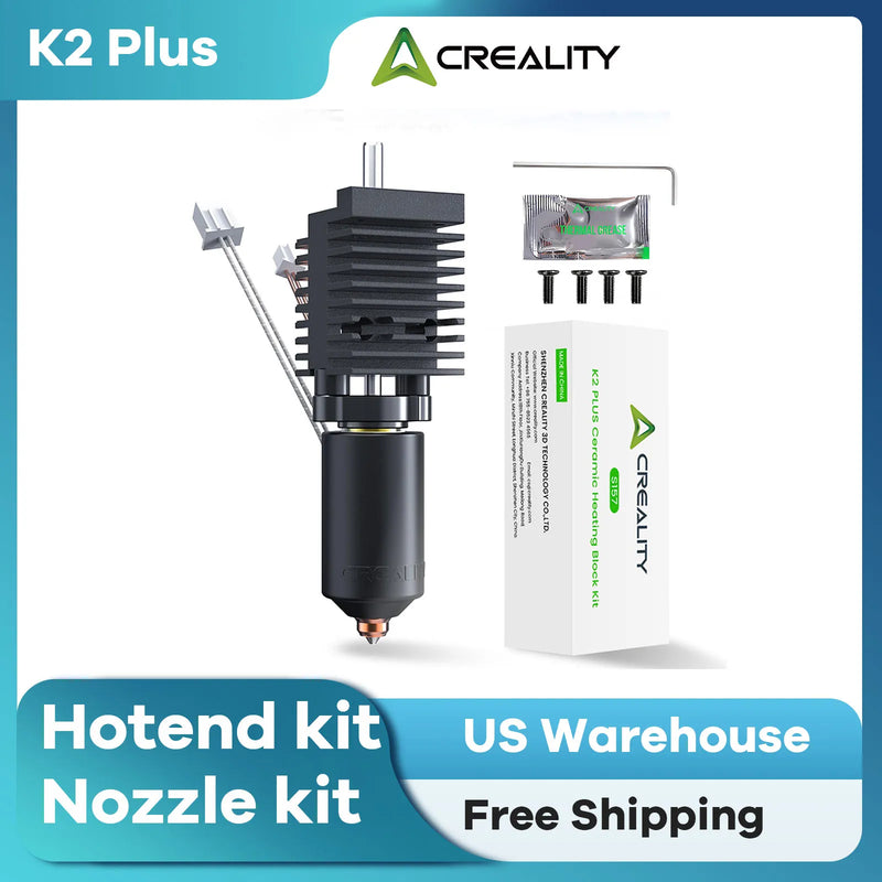 Creality Official K2 Plus Ceramic Heating Block Hotend Kit Unicorn Quick Swap Nozzle Kit 350°C High Temperature Resistant