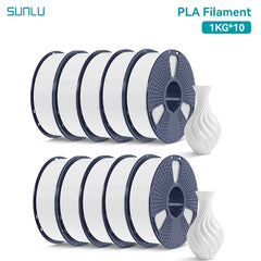 SUNLU 10KG PLA 3D Printer Filament 1.75mm, 1kg Spool (2.2lbs)