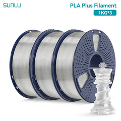 SUNLU 3KG PLA Plus /Clear 3D Printer Filament 1.75mm 1000g Spool (2.2lbs)