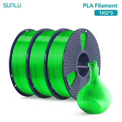 SUNLU 3KG PLA /Clear 3D Printer Filament 1.75mm 1000g Spool (2.2lbs)