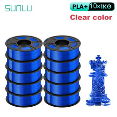 SUNLU 10KG 3D Filament PLA /PLA PLUS Filament 10kg 22 lbs 1.75mm 3D Printer Filament Environmentally friendly High strength PLA