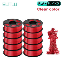 SUNLU 10KG 3D Filament PLA /PLA PLUS Filament 10kg 22 lbs 1.75mm 3D Printer Filament Environmentally friendly High strength PLA