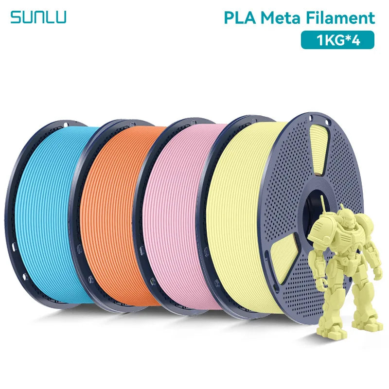 SUNLU PLA Meta 3D Printer Filament  4KG 1KG/Roll 175MM Tolerances +/-0.02MM Filament
