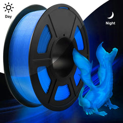1.75mm PLA Luminous 3D Printer Filament, 200g(0.44L）Spool, Glow in the Dark, for FDM Printers