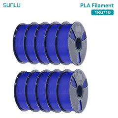 SUNLU 10KG PLA 3D Printer Filament 1.75mm, 1kg Spool (2.2lbs)