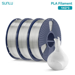 SUNLU 3KG PLA /Clear 3D Printer Filament 1.75mm 1000g Spool (2.2lbs)