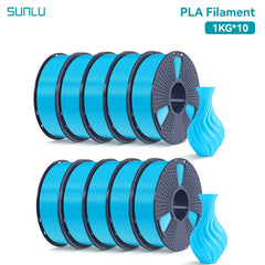 SUNLU 10KG PLA 3D Printer Filament 1.75mm, 1kg Spool (2.2lbs)