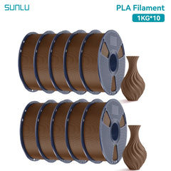 SUNLU 10KG PLA 3D Printer Filament 1.75mm, 1kg Spool (2.2lbs)