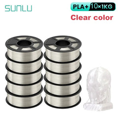 SUNLU 10KG 3D Filament PLA /PLA PLUS Filament 10kg 22 lbs 1.75mm 3D Printer Filament Environmentally friendly High strength PLA
