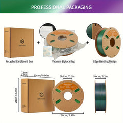 [1kg Dual Color PLA Filament] ERYONE Silk Dual Color Filament PLA 3D Printer 1.75mm +/- 0.03mm, Coextrusion Filament PLA Shiny Filament 1kg(2.2lbs)