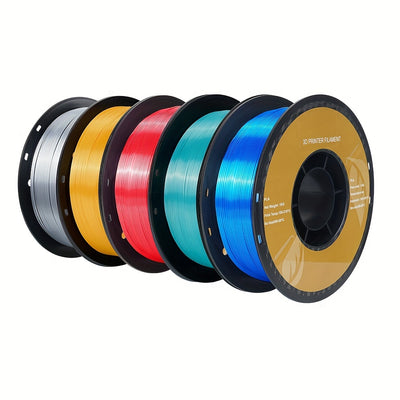 5 KG Silk PLA Filament 1.75 Mm For 3D Printer, Metal-Like Shiny Consumable 1 Kg (2.2 Lbs) 1 Spool 3D Printer Material