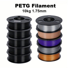 [10kg PETG Filament Bundle] 10kg PETG Filament 1.75mm Bundle Black Mixing Color 22LBS 3D Printer Filament 1kg/roll