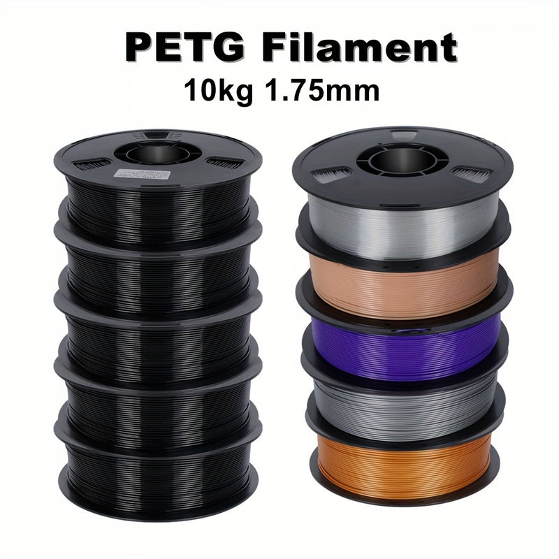 [10kg PETG Filament Bundle] 10kg PETG Filament 1.75mm Bundle Black Mixing Color 22LBS 3D Printer Filament 1kg/roll