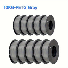 22 Lbs Mix Color PETG 3D Printer Filament - 1.75mm 2.2 Lbs/Roll 3D Printing Material for FDM 3D Printer