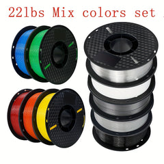 22 Lbs Mix Color PETG 3D Printer Filament - 1.75mm 2.2 Lbs/Roll 3D Printing Material for FDM 3D Printer