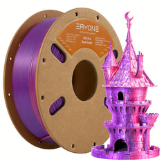 [1kg Dual Color PLA Filament] ERYONE Silk Dual Color Filament PLA 3D Printer 1.75mm +/- 0.03mm, Coextrusion Filament PLA Shiny Filament 1kg(2.2lbs)