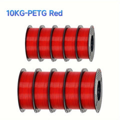 3D Printer Filament PETG Filament 1.75 Mm PETG 3D Printer Filament 22.05LB (10 Pieces Pack) Size Accuracy +/-0.02 Mm, Suitable For FDM 3D Printers
