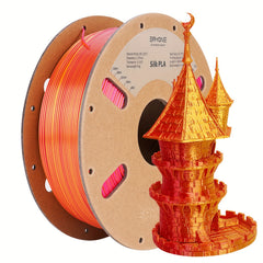 [1kg Dual Color PLA Filament] ERYONE Silk Dual Color Filament PLA 3D Printer 1.75mm +/- 0.03mm, Coextrusion Filament PLA Shiny Filament 1kg(2.2lbs)